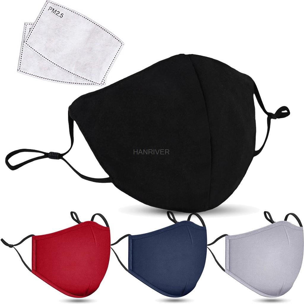 Cloth Face Mask Washable - Cotton Face Mask PM2.5 Activated Carbon