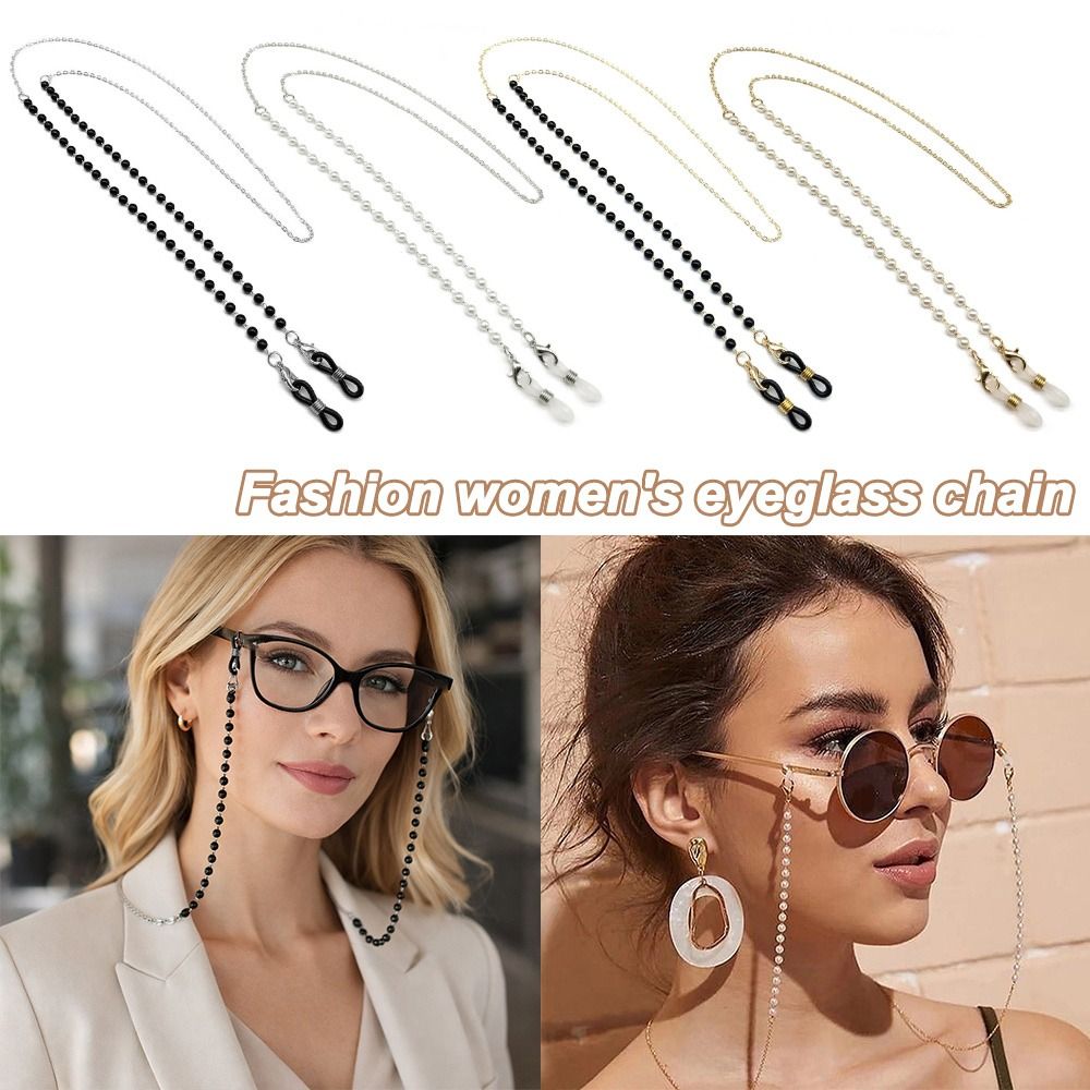 Mask Chain Holder - Fashion Flower Beads Eyeglass Holder Anti