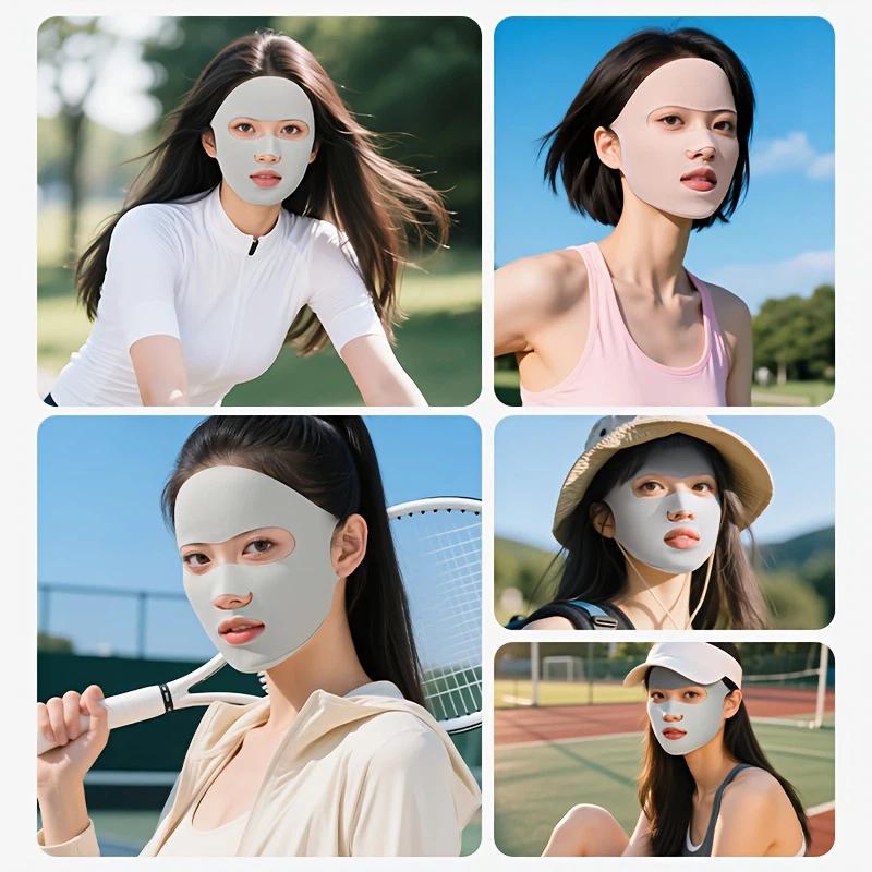 Solid Color Breathable Sunscre - Sports Mask Breathable 评论和价格