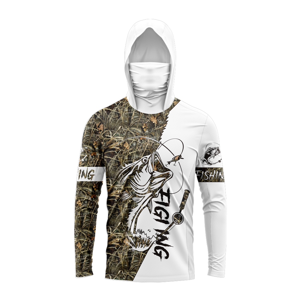 Men Bass Fish Print Fishing Ho - Sports Mask Breathable 评论和价格