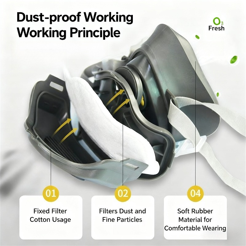 Dust Respirator Dust-Proof Wor - Respirator Half Face 评论和价格