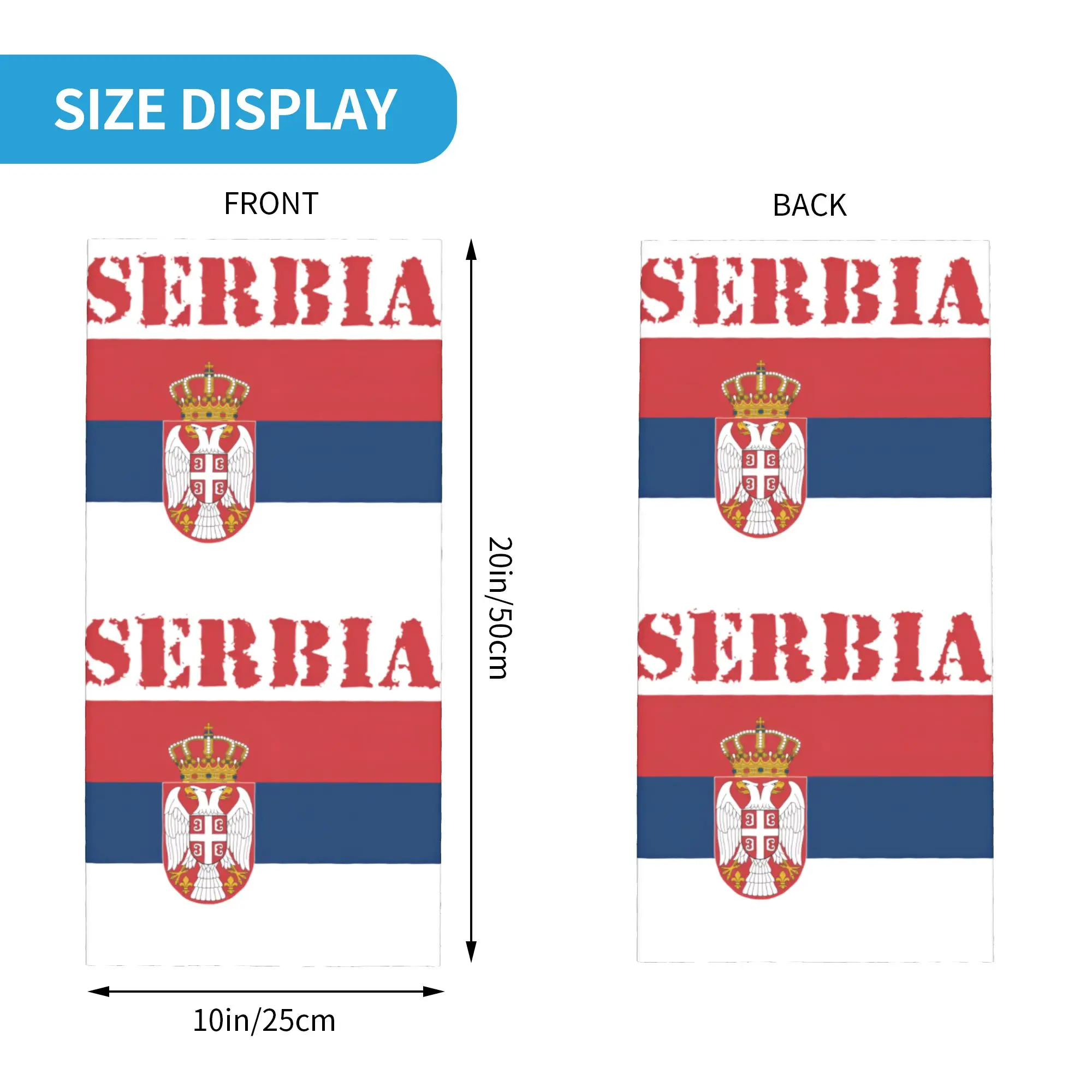 New Serbia Flag Bandana Neck G - Neck Gaiter Face Cover 评论和价格
