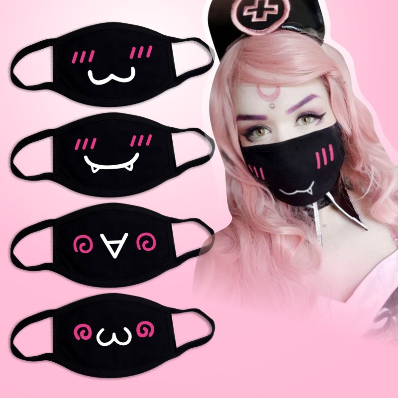 Black Cotton Mask Unisex Winte - Respirator Half Face 评论和价格