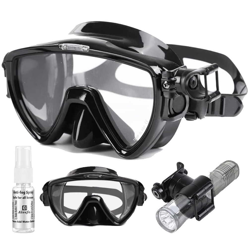 Scuba Diving Mask with Flashli - Silicone Mask Bracket 评论和价格