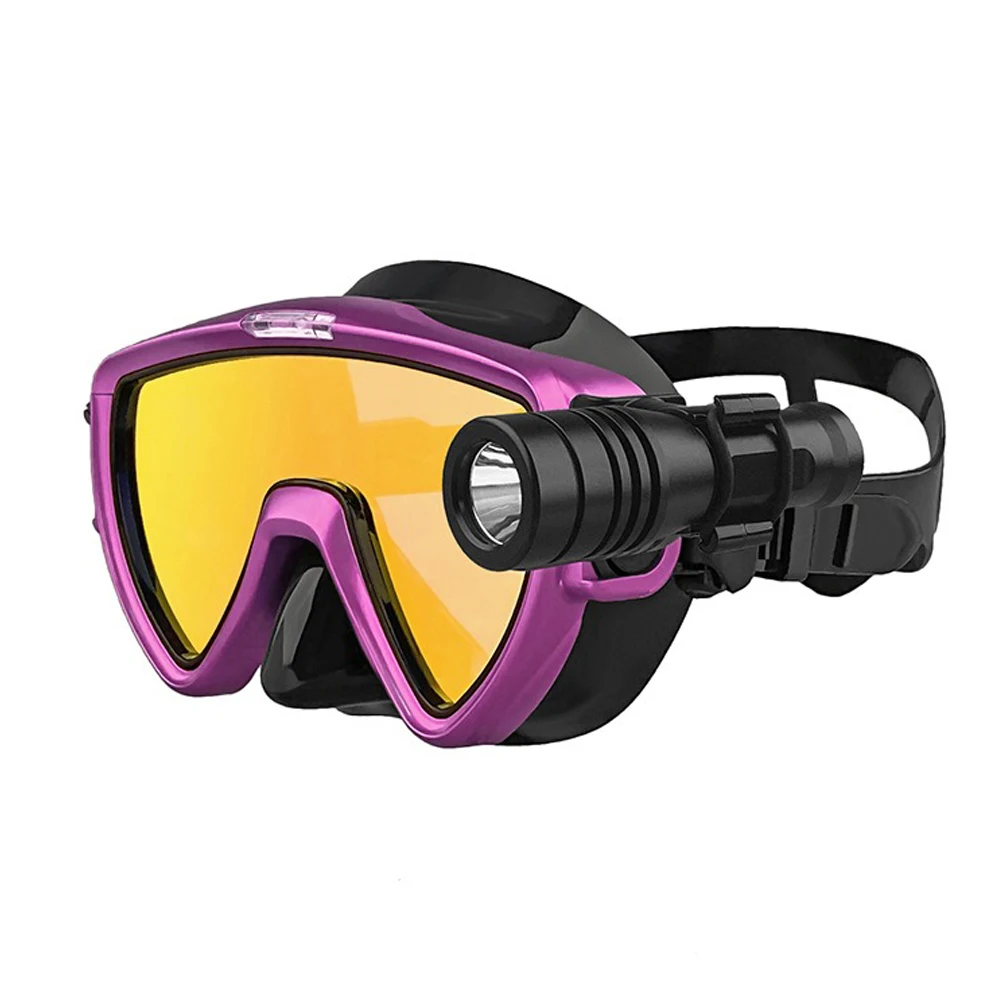 Scuba Diving Mask with Flashli - Silicone Mask Bracket 评论和价格